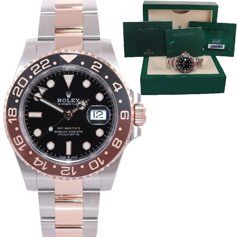 Affordable Smart Fitness Watches-July 2021 PAPERS Rolex GMT Master Root Beer Rose Gold 126711 Watch Box