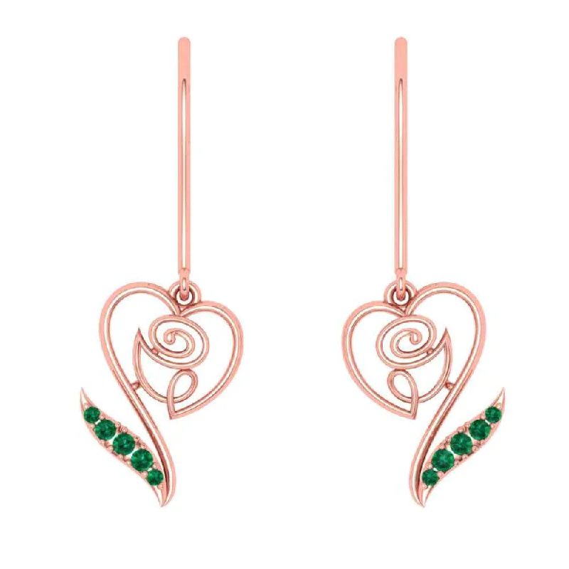 Fine Jewelry Earrings-Vibrant Heart-shaped Gold Earrings