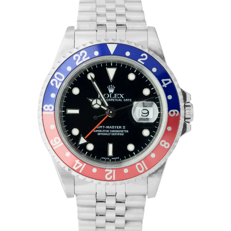 Smart Watches for Fitness Enthusiasts-UNPOL. Rolex GMT-Master II FACTORY JUBILEE 40mm Pepsi Blue Red Watch 16710