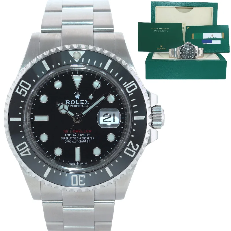 Men’s Watches with Military Style-2019 PAPERS MK2 Rolex Sea-Dweller RED Ceramic 126600 Steel 43mm Watch Box