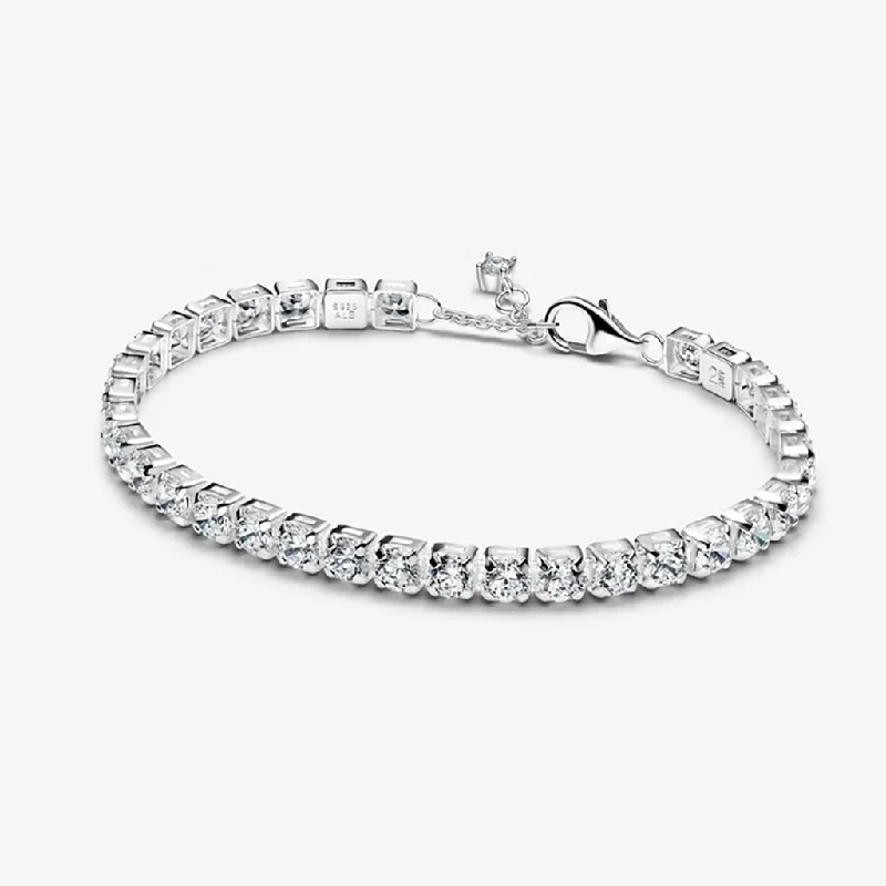 Unique Beaded Charm Bracelets-PANDORA : Sparkling Bold Tennis Bracelet