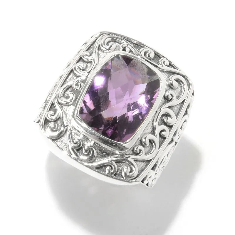 Elegant Titanium Rings-Chloe Ring- Amethyst