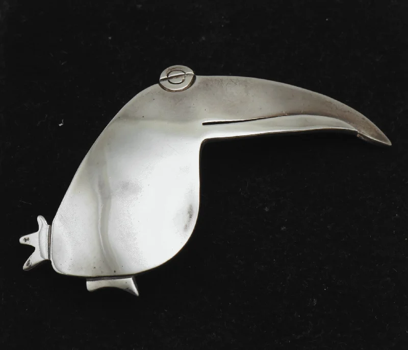 Retro Brooch for Women-Vintage Sterling Silver Bird Brooch