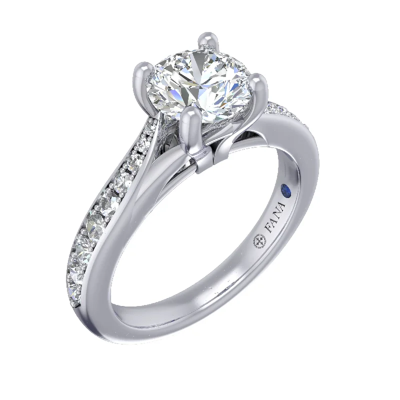 Double Band Wedding Rings-Fana Designer Split Band Engagement Ring