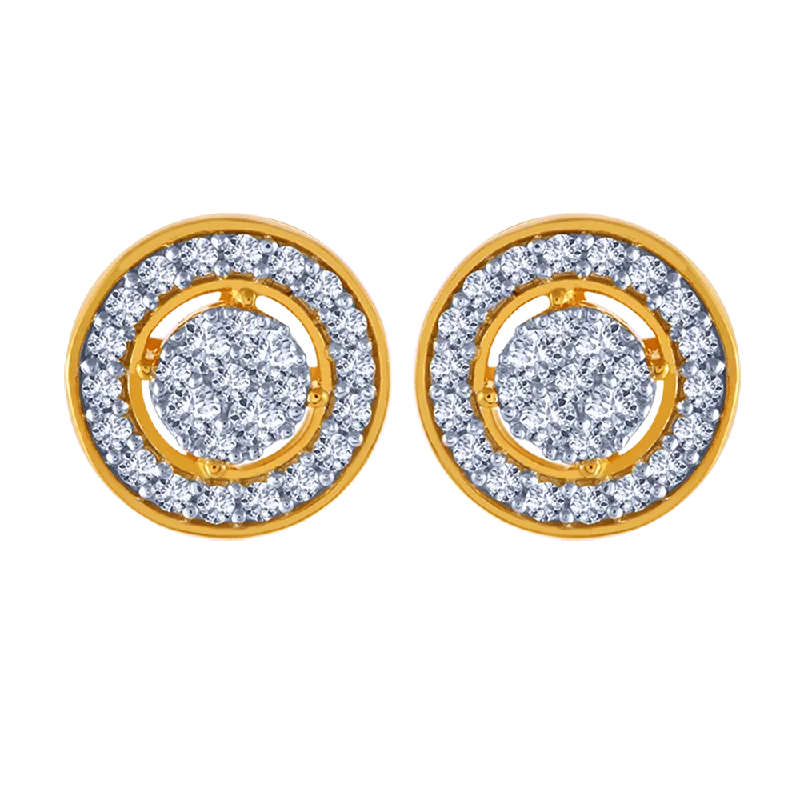 Unique Earrings for Gifts-18k Elegant Diamond Stud Earrings