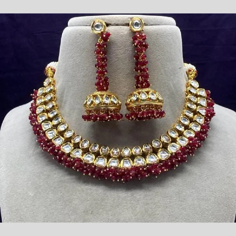 Gold-Plated Choker Necklaces-FS Collection Gold Plated Necklace Set