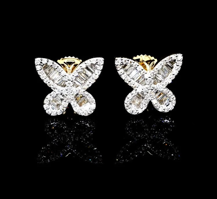 Abstract Earrings for Women-Butterfly Diamond Earrings