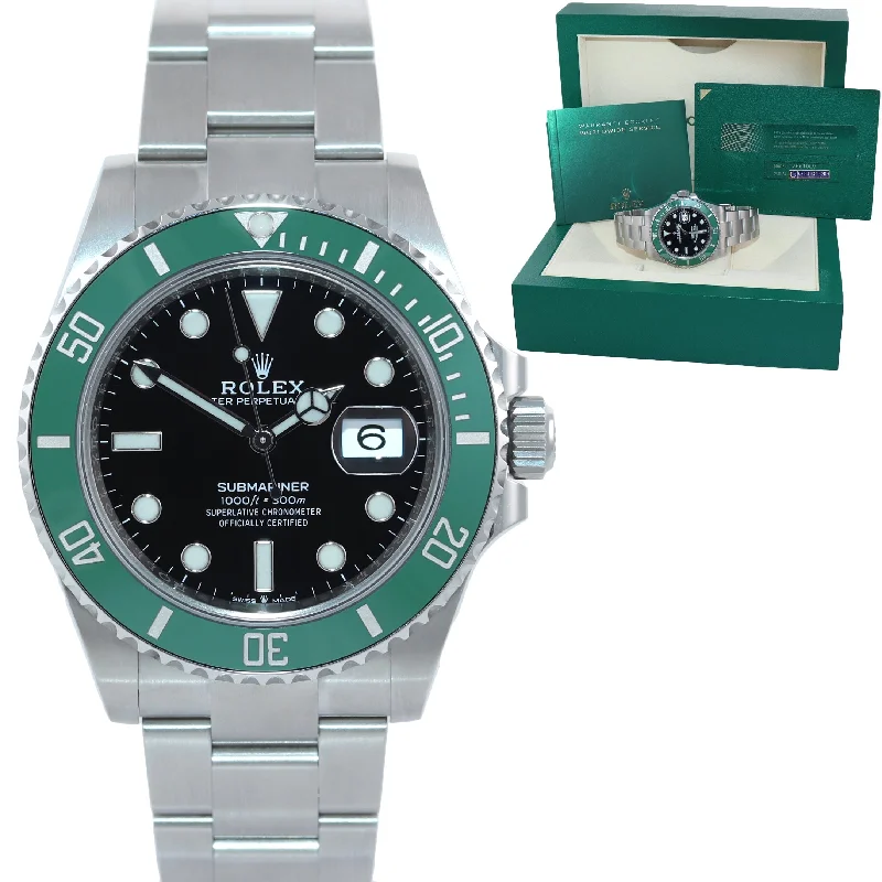 Trendy Sports Watches for Women-NEW 2022 PAPERS Rolex Submariner 41mm GREEN KERMIT Ceramic 126610LV Steel Watch