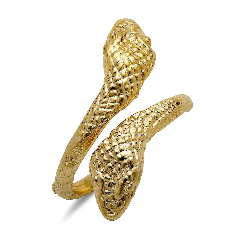 Stunning Diamond Rings-Better Jewelry Cobra Ends 10K Yellow Gold Ring (MADE IN USA)