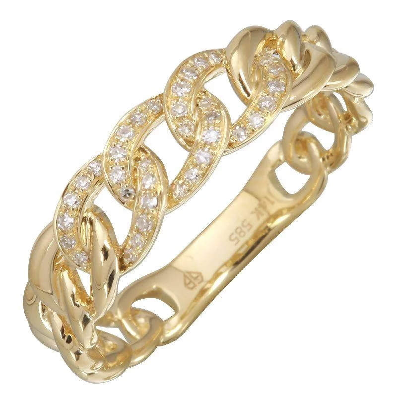 Fashionable Cocktail Rings-Chain Diamond Ring