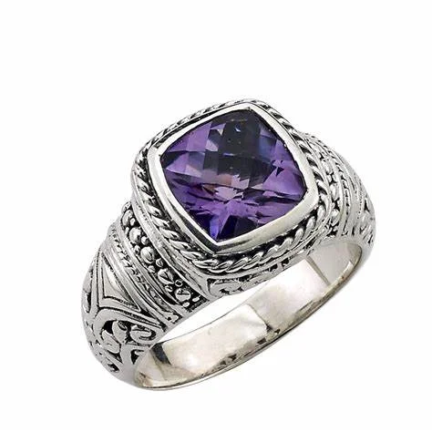 Bohemian Style Rings-Honesty Ring- Amethyst