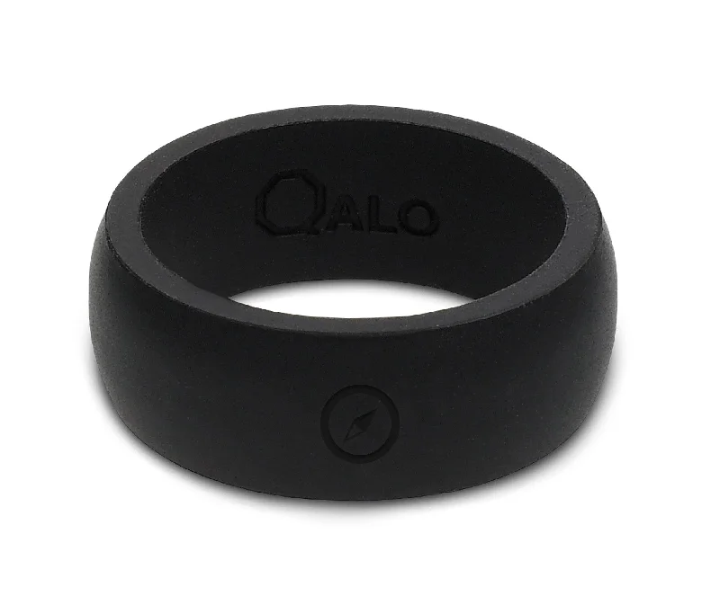 Multi-Stone Engagement Rings-Men's Outdoors Black Silicone Ring