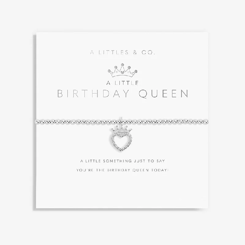 Custom Engraved Bangles-A Littles & Co : A Little "Birthday Queen"  Bracelet