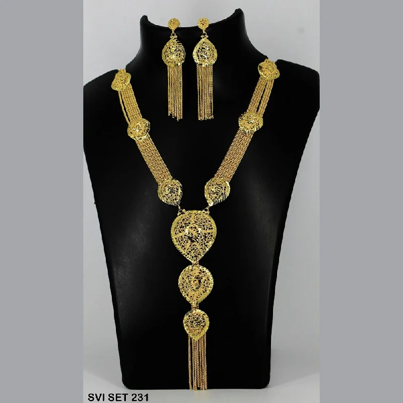 Custom Heart Shaped Necklaces-Mahavir Forming Gold Necklace Set - SVI SET 231