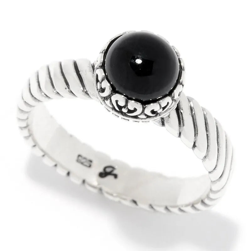 Stackable Rings for Women-Comet Ring- Onyx