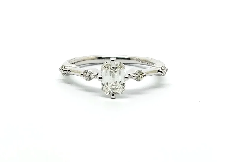 Large Gold Cocktail Rings-Petite Double Side stone Diamond Ring