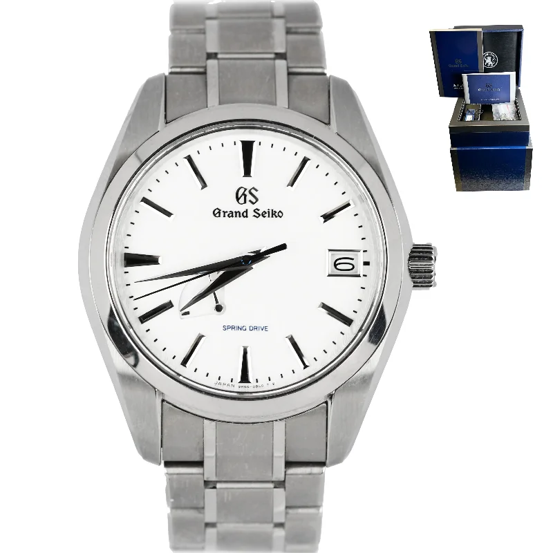 Eco-Friendly Wooden Watches-2021 Grand Seiko 42mm Titanium White Snowflake Automatic SBGA211 Watch B&P