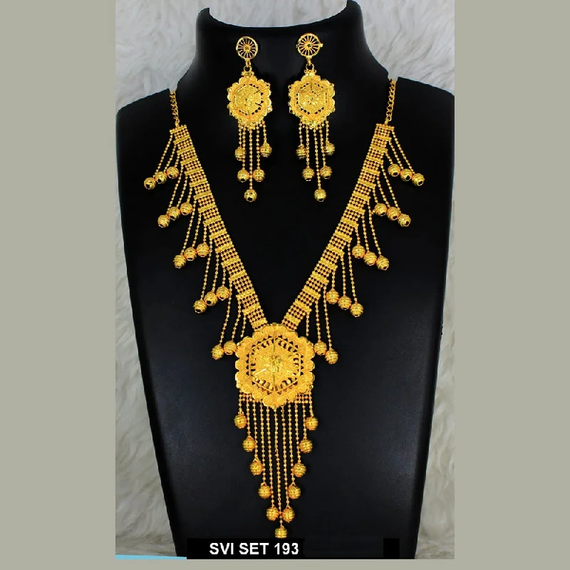 Bold Statement Chain Necklaces-Mahavir Forming Gold Necklace Set  - SVI SET 193