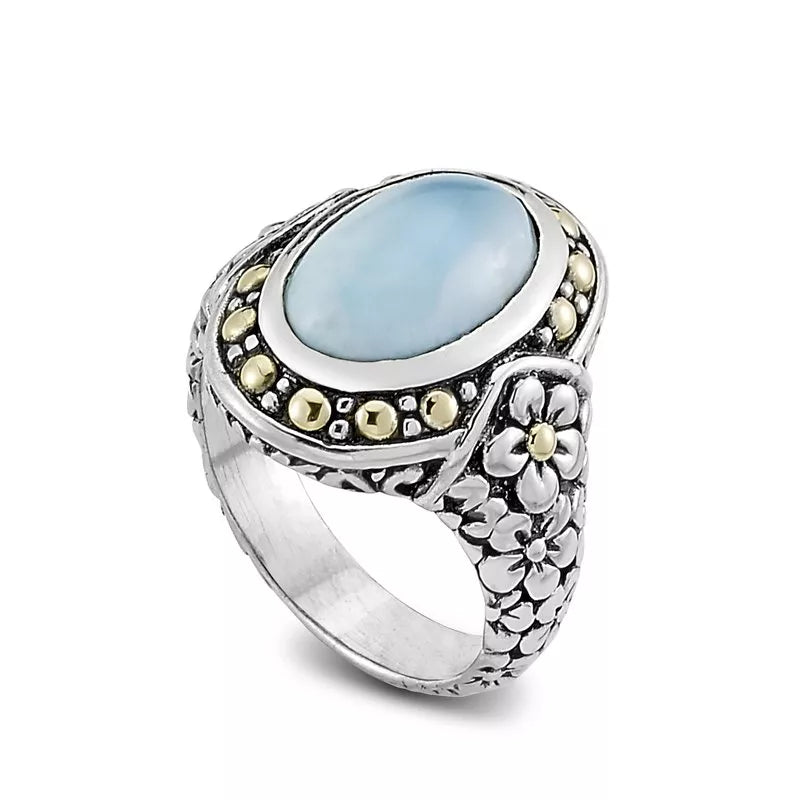 Classy Wedding Rings-Ijen Ring- Larimar