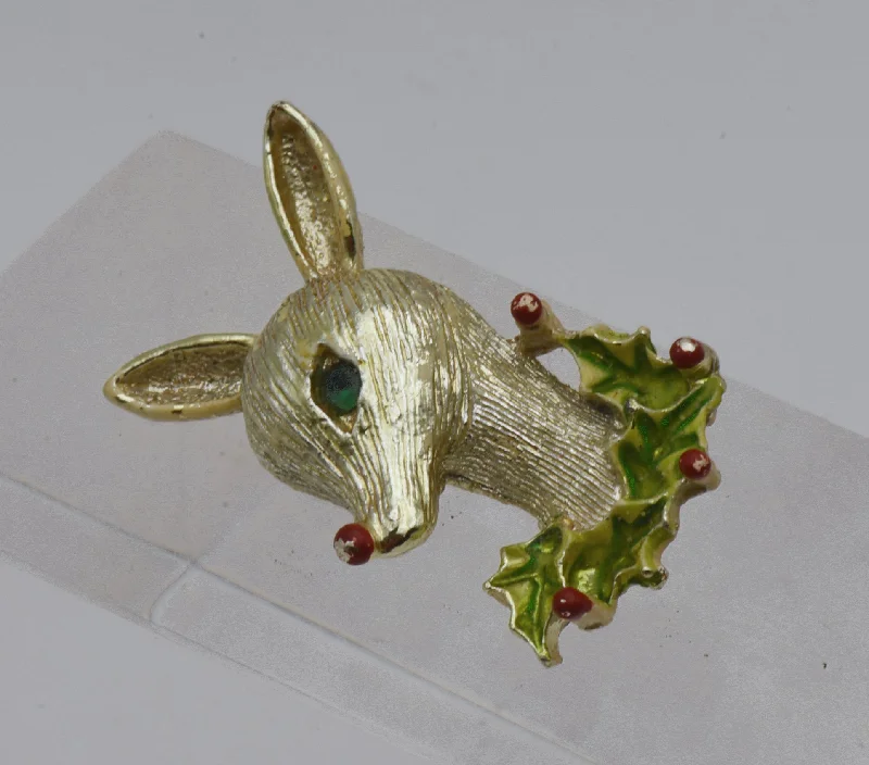 Colorful Flower Brooch-Gerry's - Vintage Rudolph the Red Nosed Reindeer Brooch