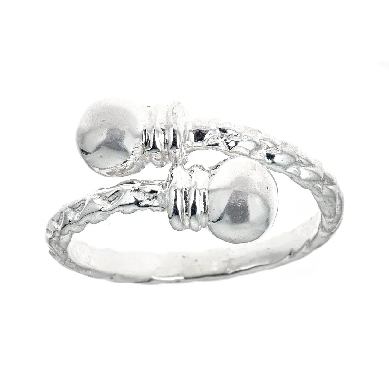 Unique Vintage Wedding Rings-Better Jewelry Double Halo Ends .925 Sterling Silver West Indian Style Ring