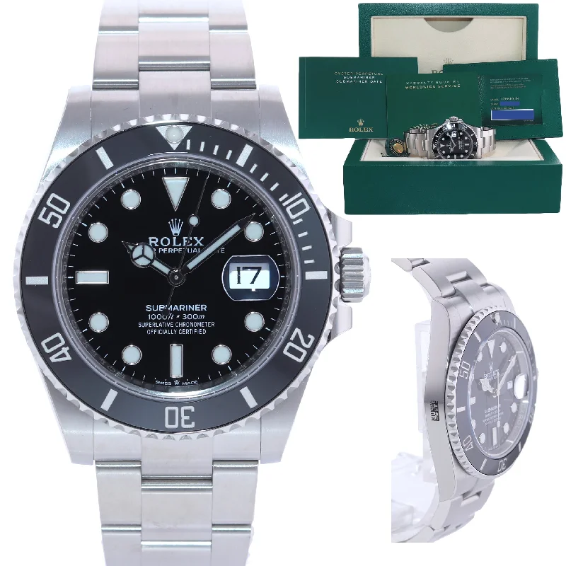 Adjustable Watches for Women-STICKERS MARCH 2022 NEW PAPERS Rolex Submariner 41mm Ceramic 126610 Watch