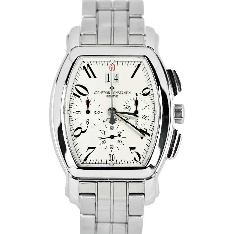 Women’s Watches with Date Function-Vacheron Constantin Royal Eagle Chronograph 49145 Stainless White Dial Watch